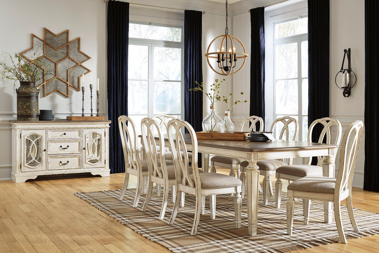 Realyn Dining Table and 8 Chairs Set