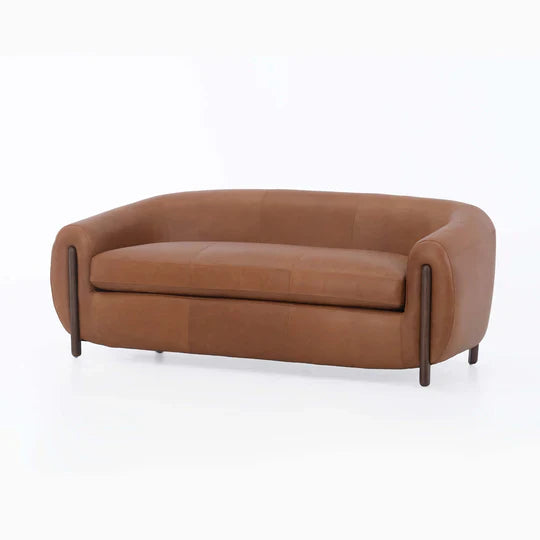 Grace Brown Leather Sofa Set