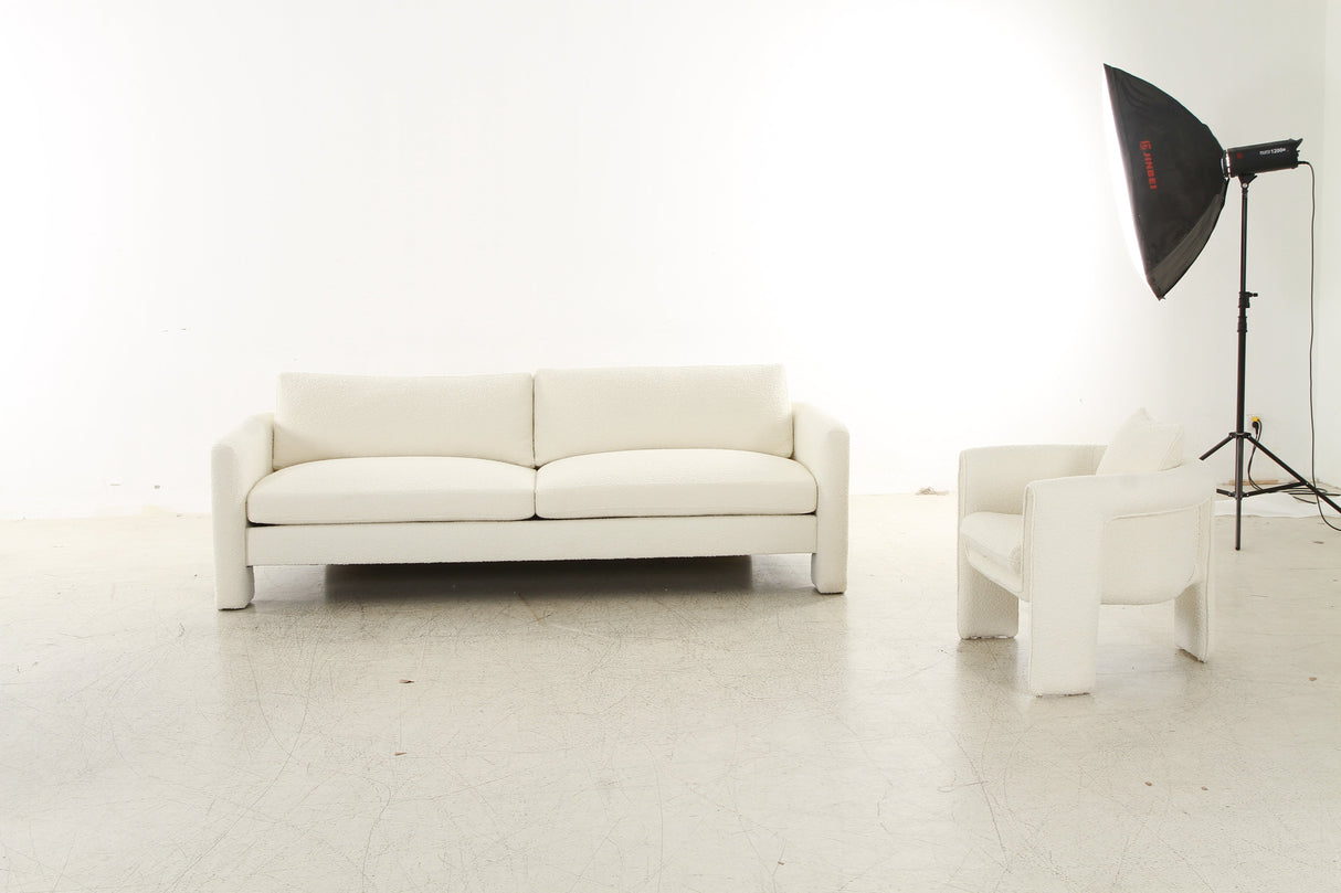 Floating Bouclé Cream Sofa