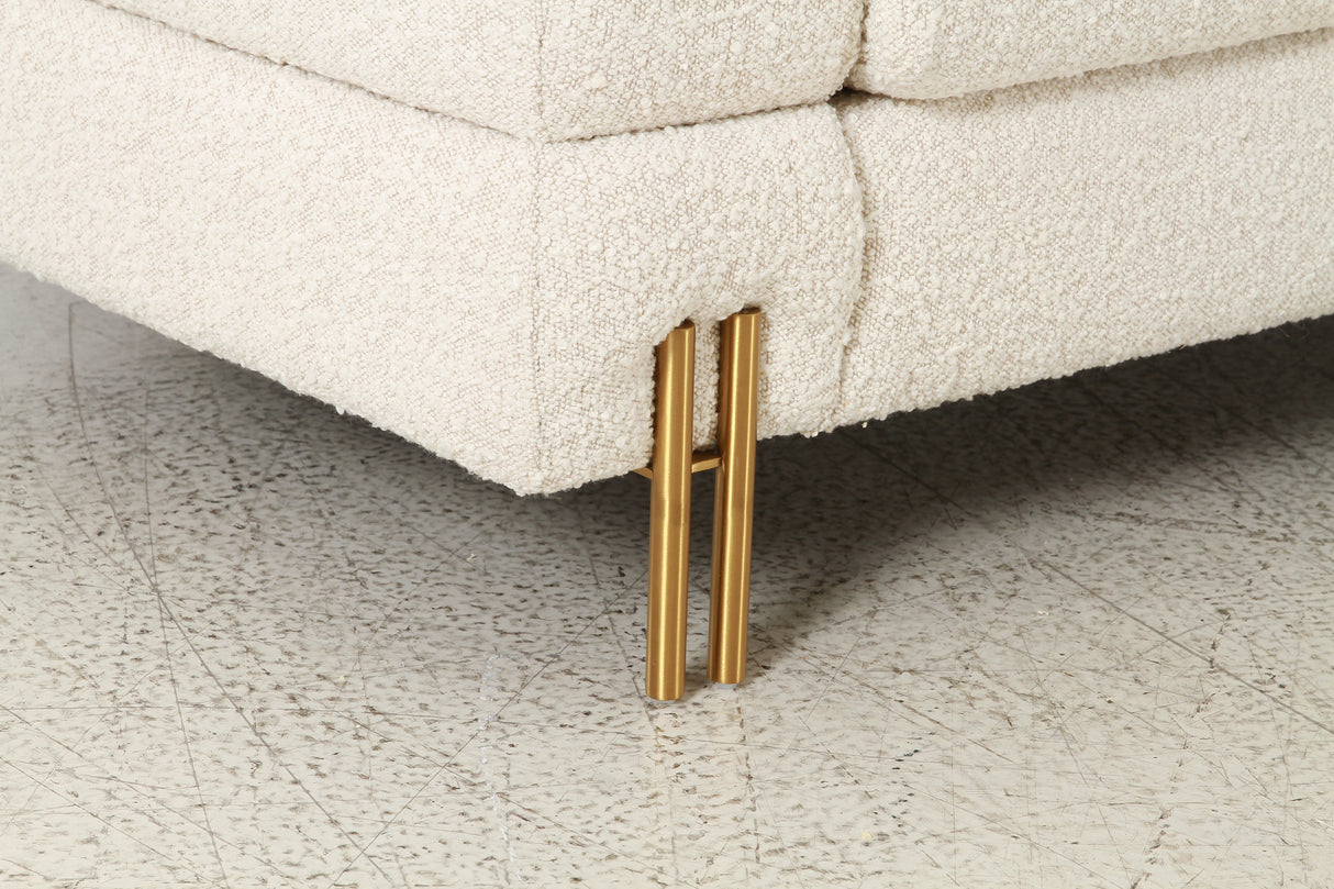 Layers Square Bouclé Cream Sofa