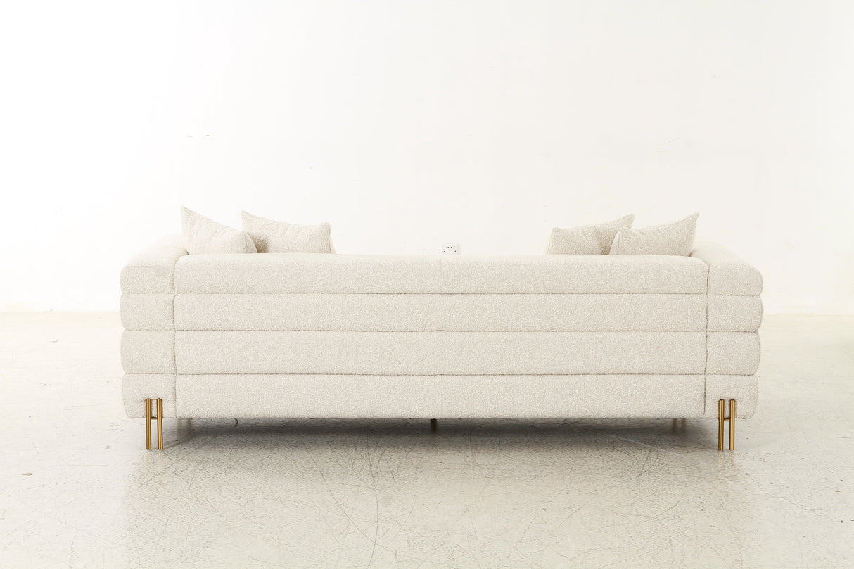 Layers Square Bouclé Cream Sofa