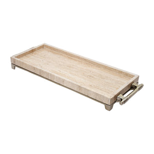 27" RAFAEL TRAVERTINE TRAY, NATURAL