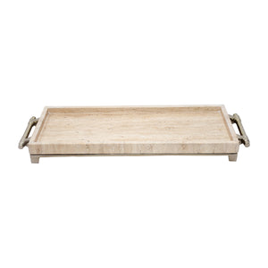 27" RAFAEL TRAVERTINE TRAY, NATURAL