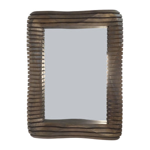 41X30" KENSINGTON SLATTED WOOD MIRROR, BROWN