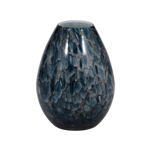 8" AMALDA SMALL BLUE GLASS VASE