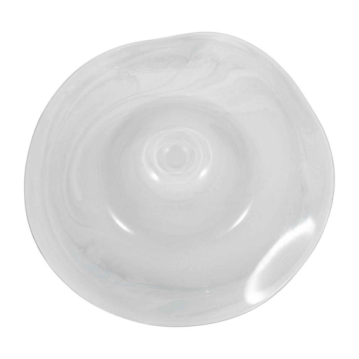 21" KATRINA GRAY SWIRL GLASS CHARGER PLATE