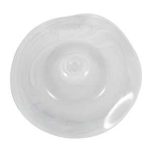 21" KATRINA GRAY SWIRL GLASS CHARGER PLATE