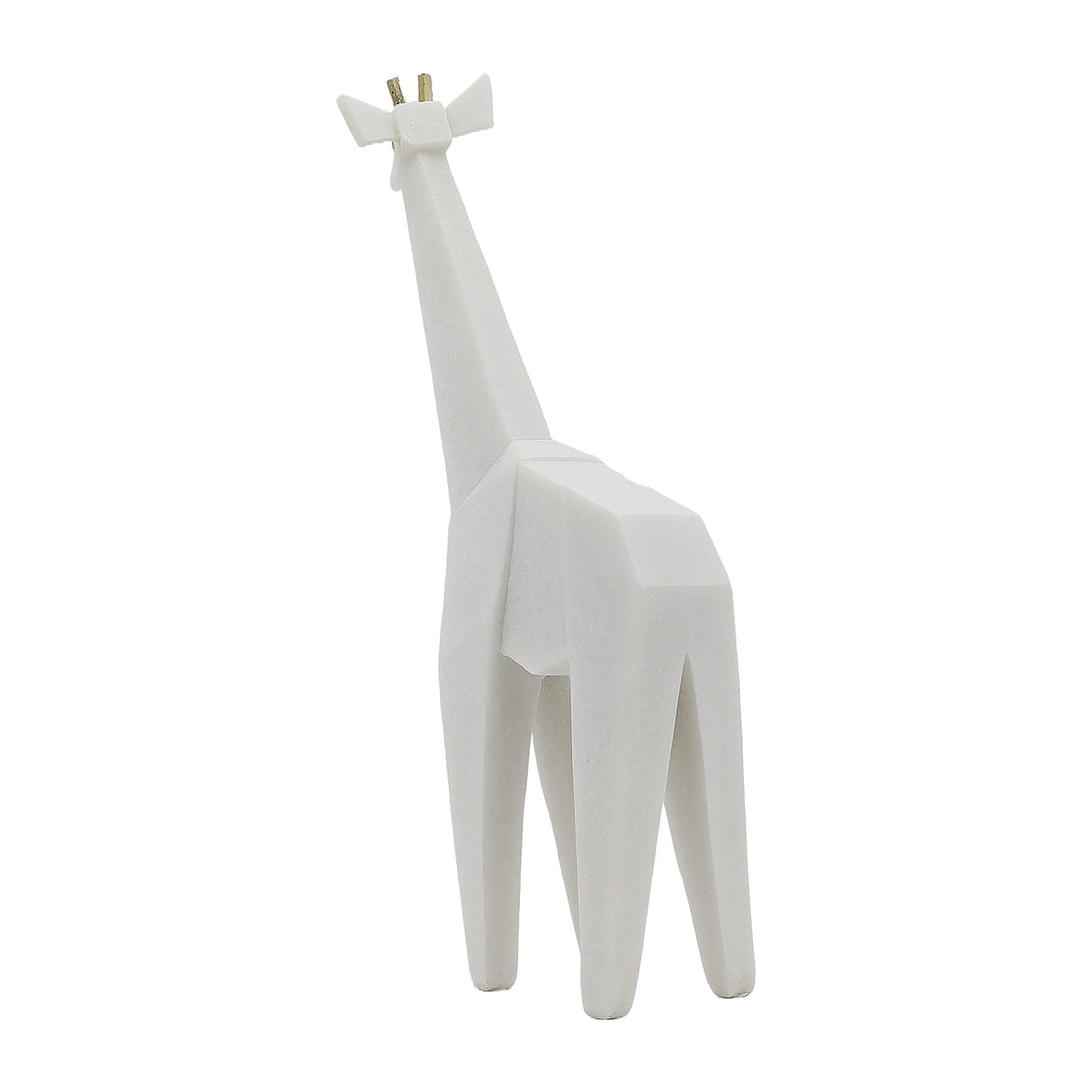 16" ANDORA GIRAFFE STATUARY, WHITE