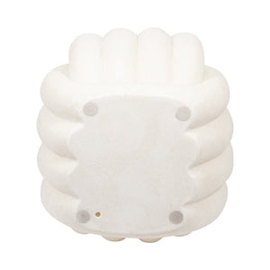 18" HUZZAH QUARTZ RESIN STOOL, WHITE