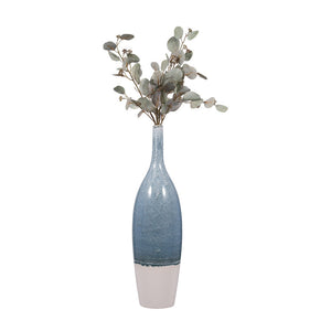 26" KASHION SMALL BLUE CERAMIC VASE