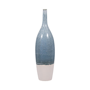 26" KASHION SMALL BLUE CERAMIC VASE