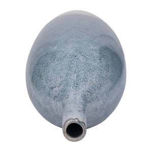 26" KASHION SMALL BLUE CERAMIC VASE