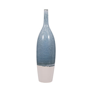 26" KASHION SMALL BLUE CERAMIC VASE