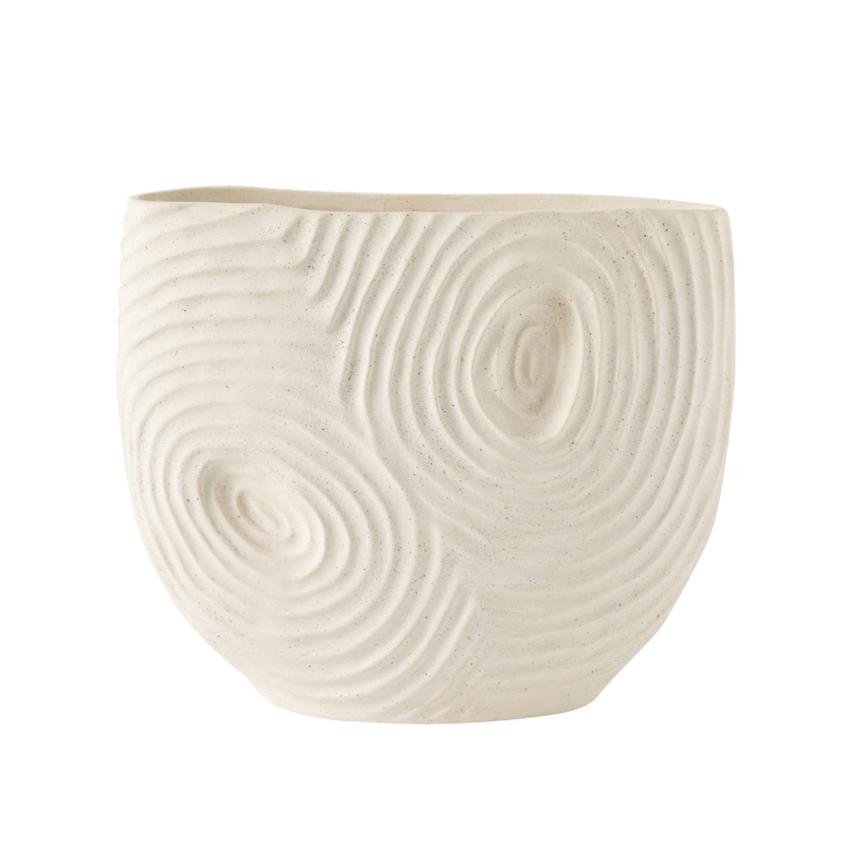 11" SUMATRA SMALL VASE, IVORY/BEIGE