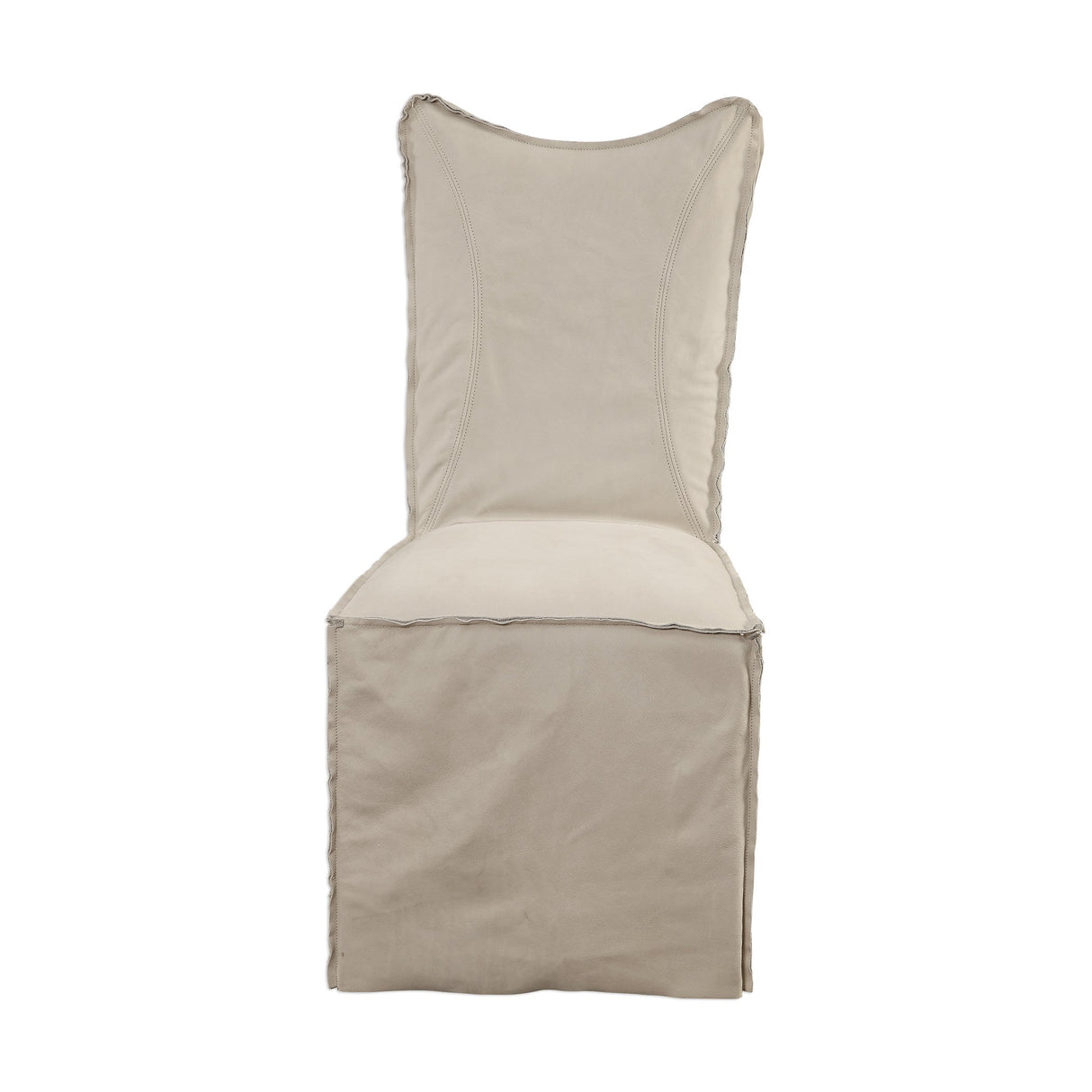 Delroy Armless Chair, Stone Ivory