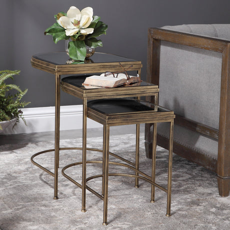 India Nesting Tables, S/3