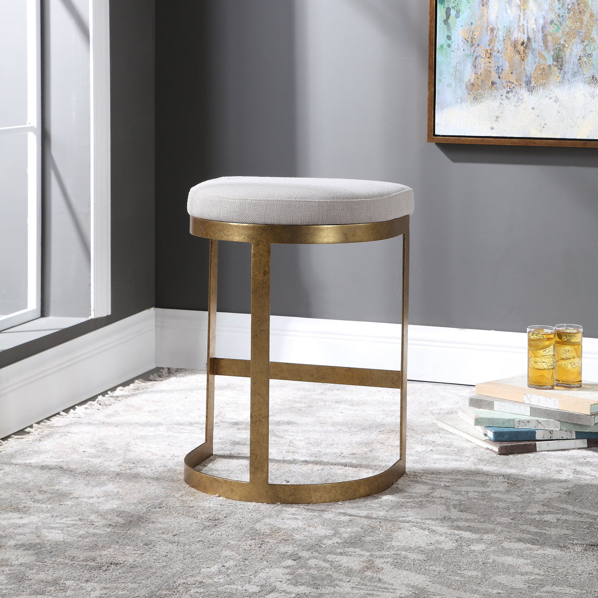 Ivanna Counter Stool, Gold