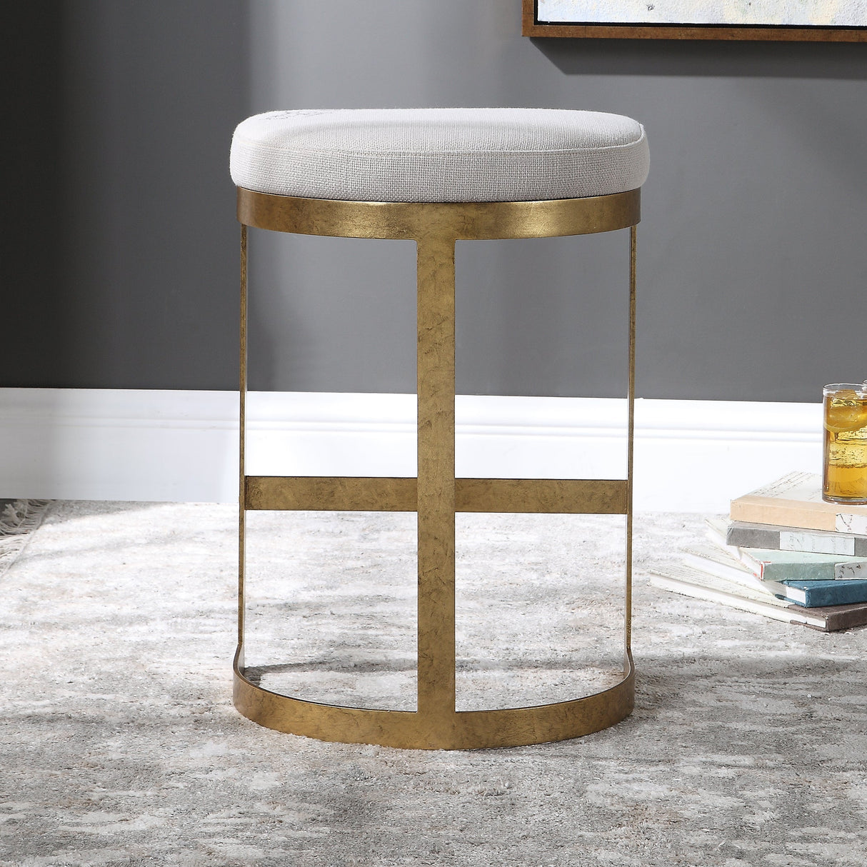 Ivanna Counter Stool, Gold