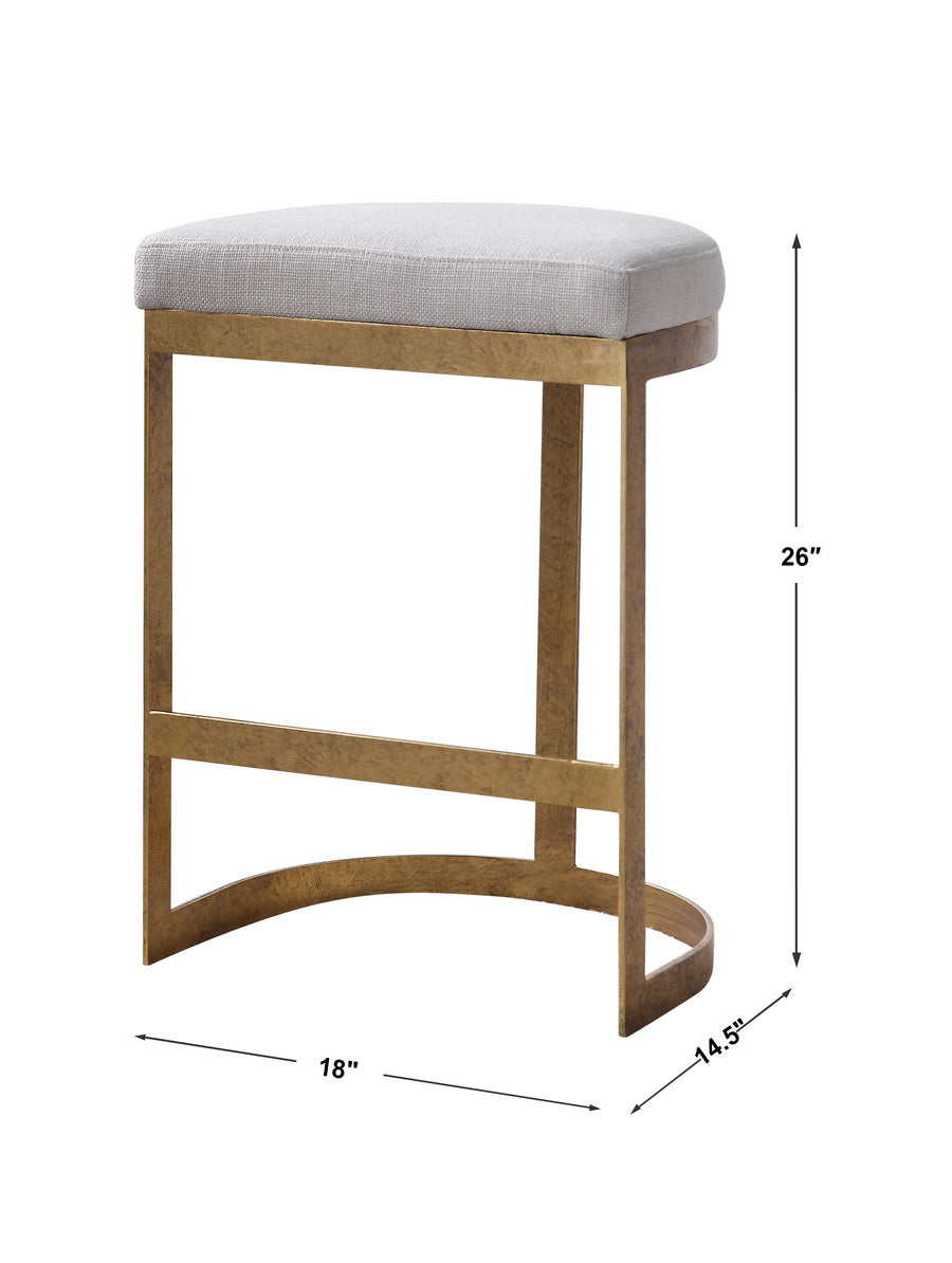 Ivanna Counter Stool, Gold