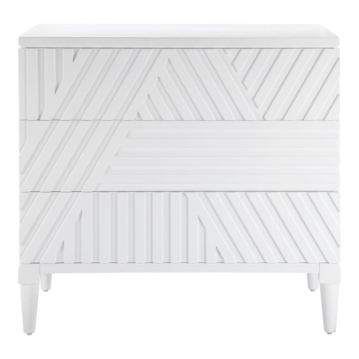 Colby 3 Drawer Chest, White