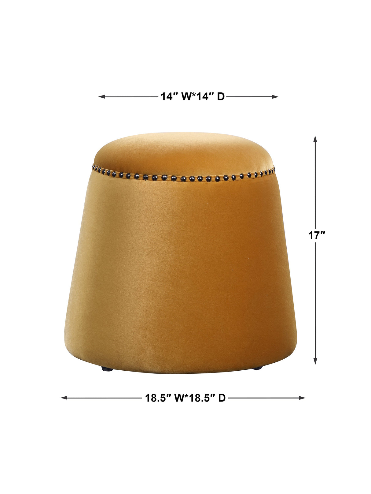 Gumdrop Ottoman, Mustard