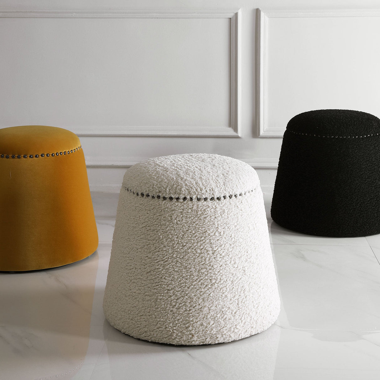 Gumdrop Ottoman, White