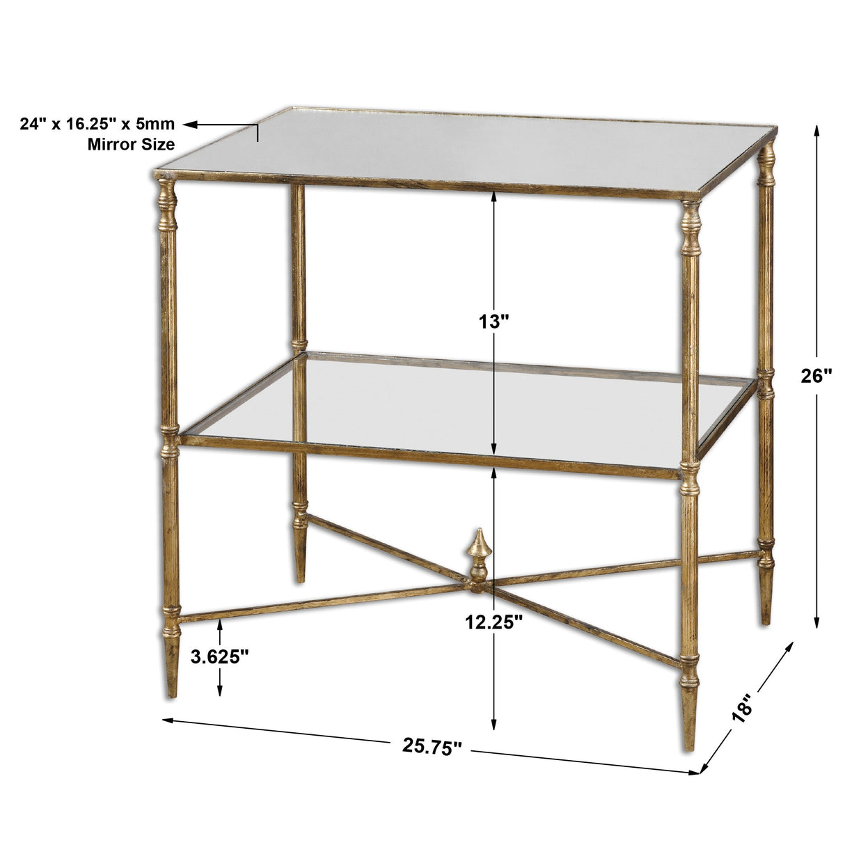 Henzler Square Lamp Table - 60x60 CM