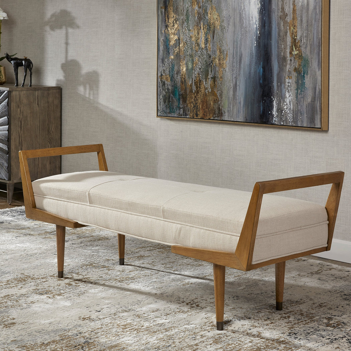 Waylon Bench, Ivory