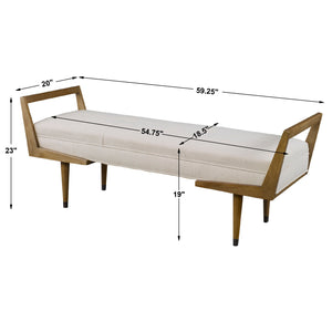 Waylon Bench, Ivory