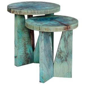 Nadette Nesting Tables, Blue, S/2