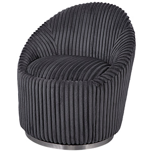 Crue Swivel Chair, Gunmetal