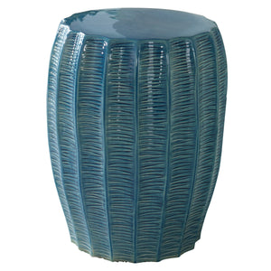 Uttermost Harbor Aque Blue Garden Stool