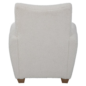 Uttermost Teddy White Shearling Accent Chair