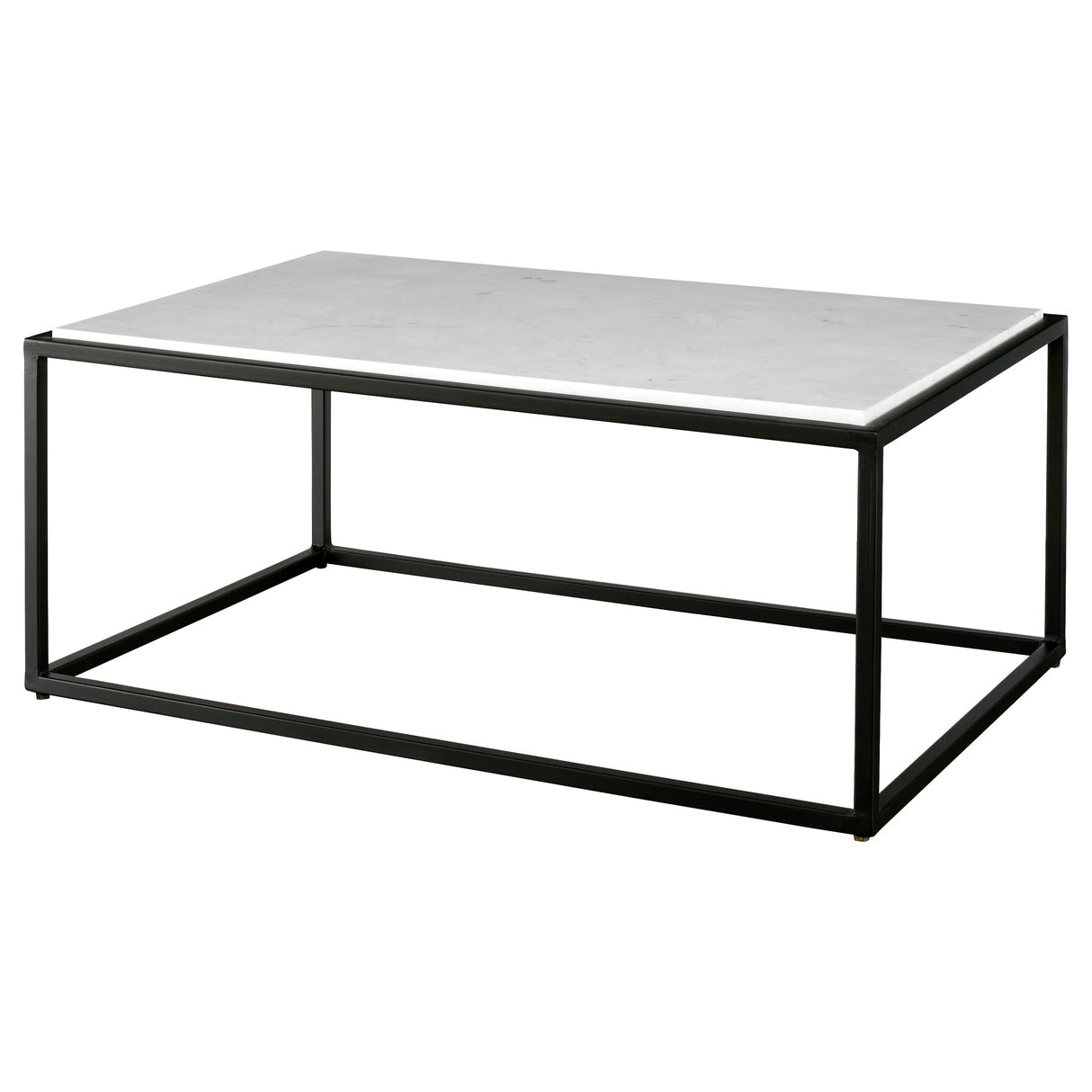 Uttermost Vola Modern White Marble Coffee Table