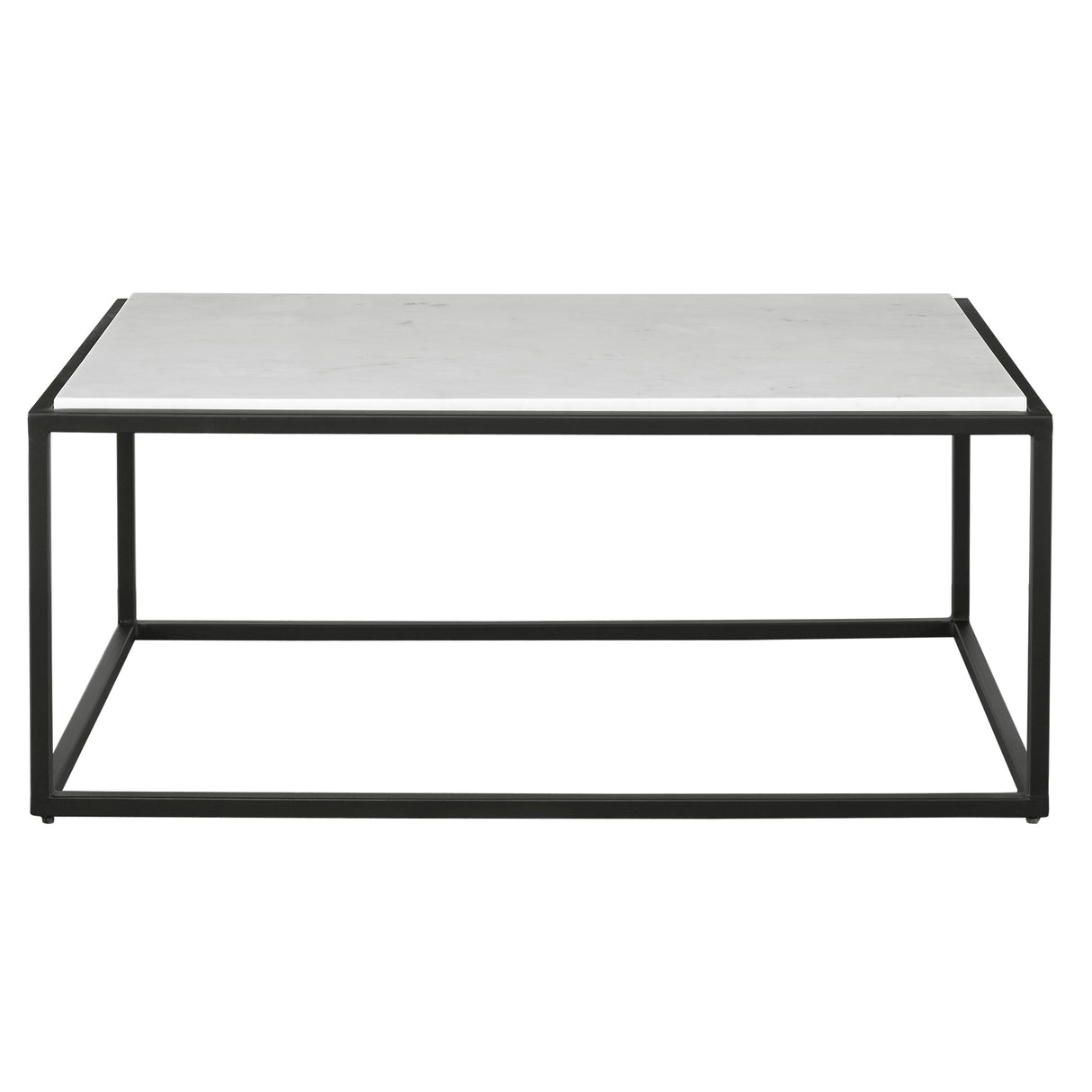 Uttermost Vola Modern White Marble Coffee Table