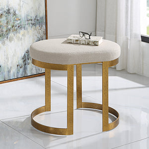 Uttermost Infinity Gold Accent Stool