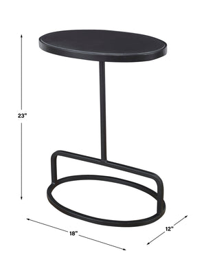 Uttermost Jessenia Black Marble Accent Table