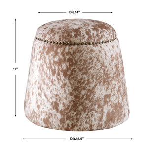 Gumdrop Ottoman, Cow Hide