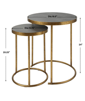 Uttermost Aragon Brass Nesting Tables, S/2