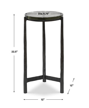 Eternity Iron & Glass Accent Table