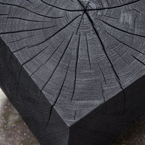 Grove Black Wooden Accent Stool