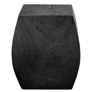 Grove Black Wooden Accent Stool