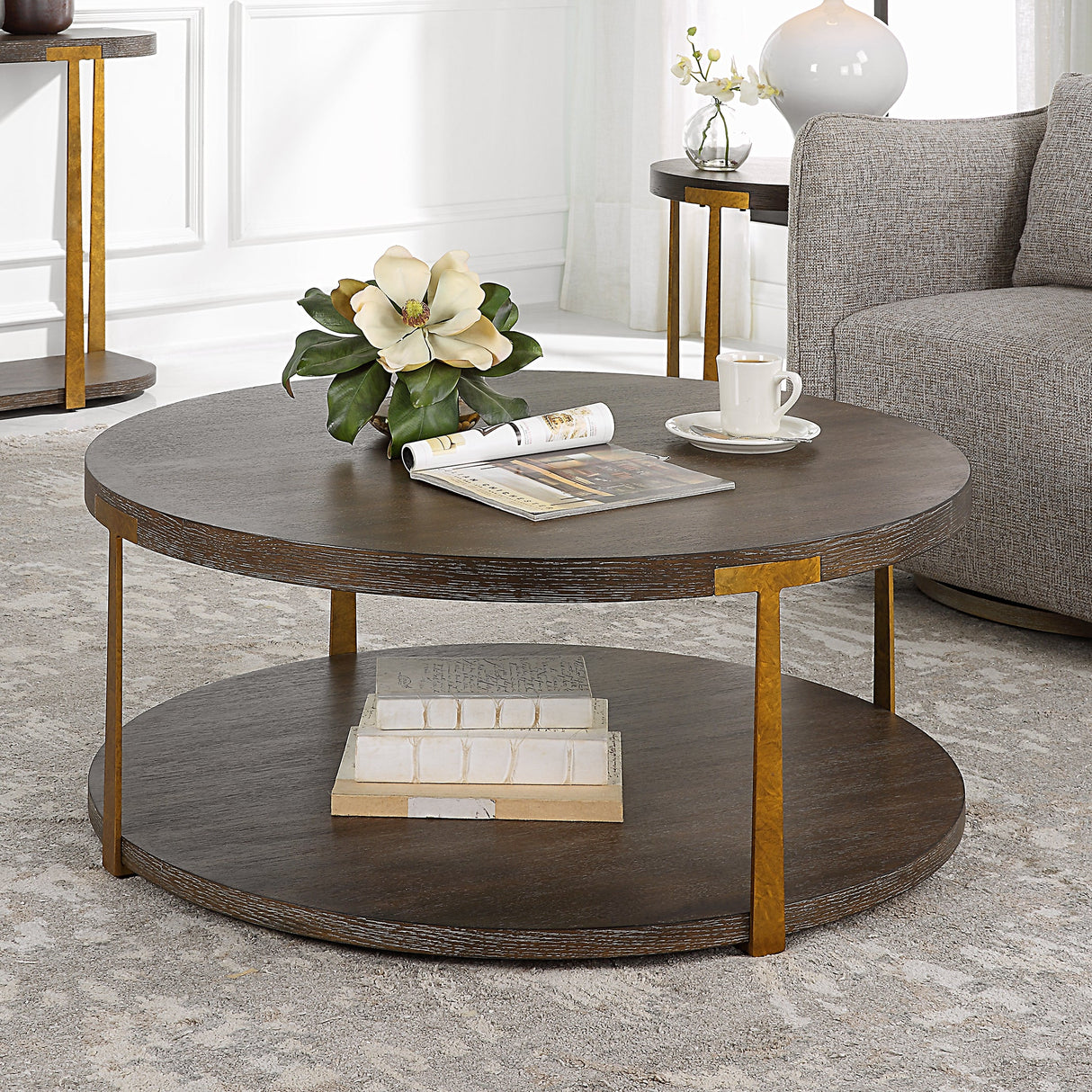 Palisade Round Wood Coffee Table