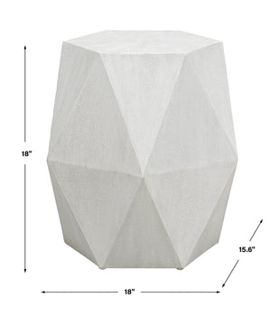 Uttermost Volker White Geometric Accent Table