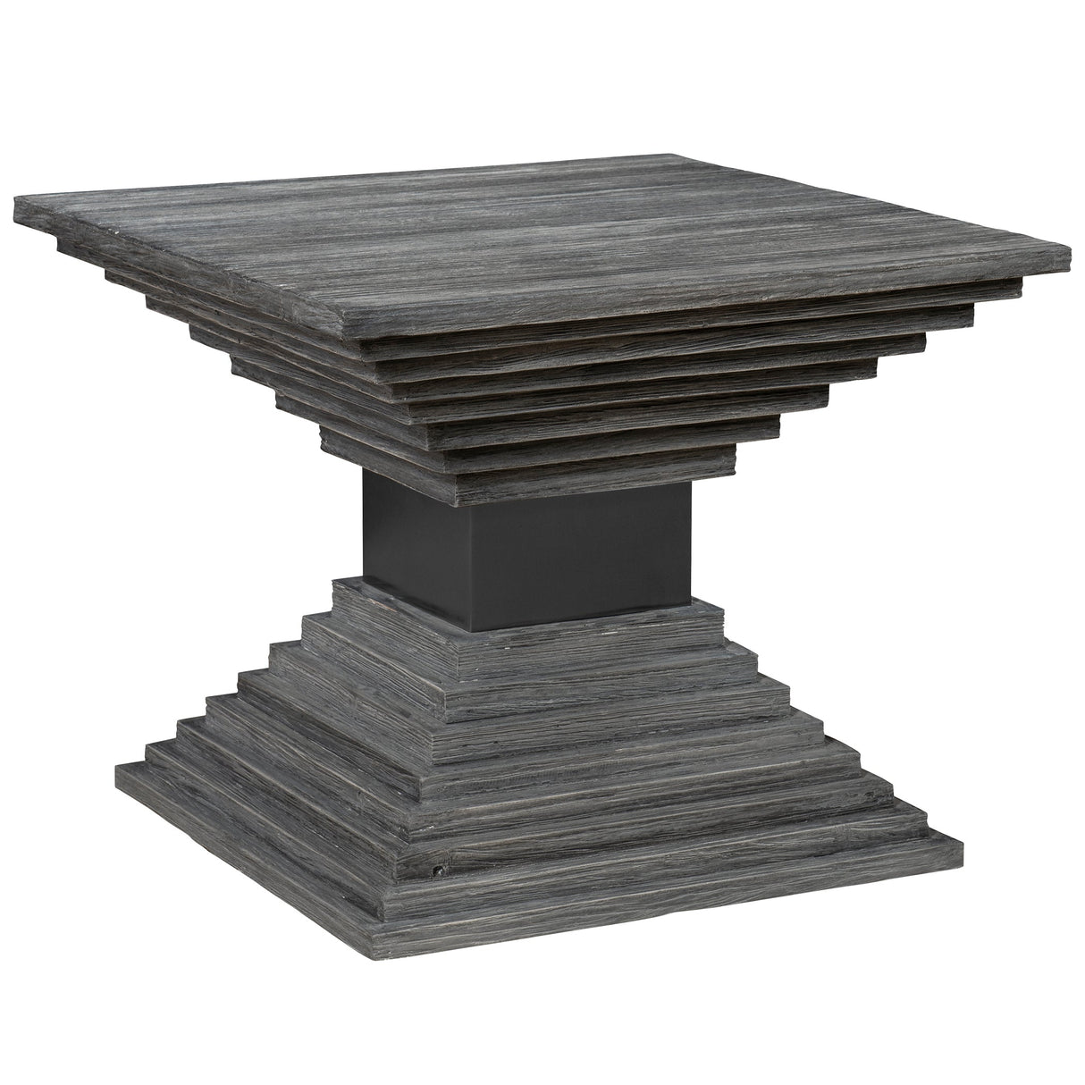 Andes Wooden Geometric Accent Table