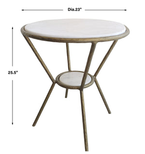 Refuge Round White Side Table