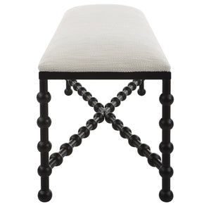 Uttermost Iron Drops Cushioned Bench