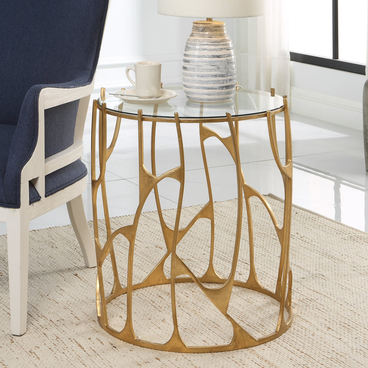 Ritual Round Gold Side Table