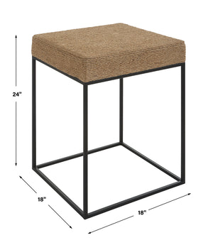 Laramie Rustic Rope Accent Table