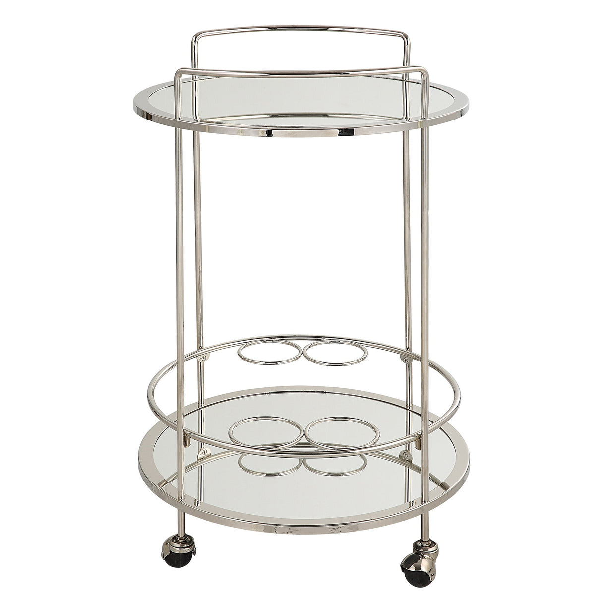 Uttermost Spritz Chrome Bar Cart